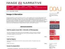 Tablet Screenshot of imageandnarrative.be